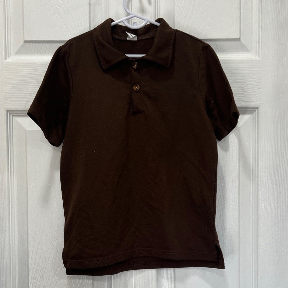 SHEIN Kids Brown Polo Shirt